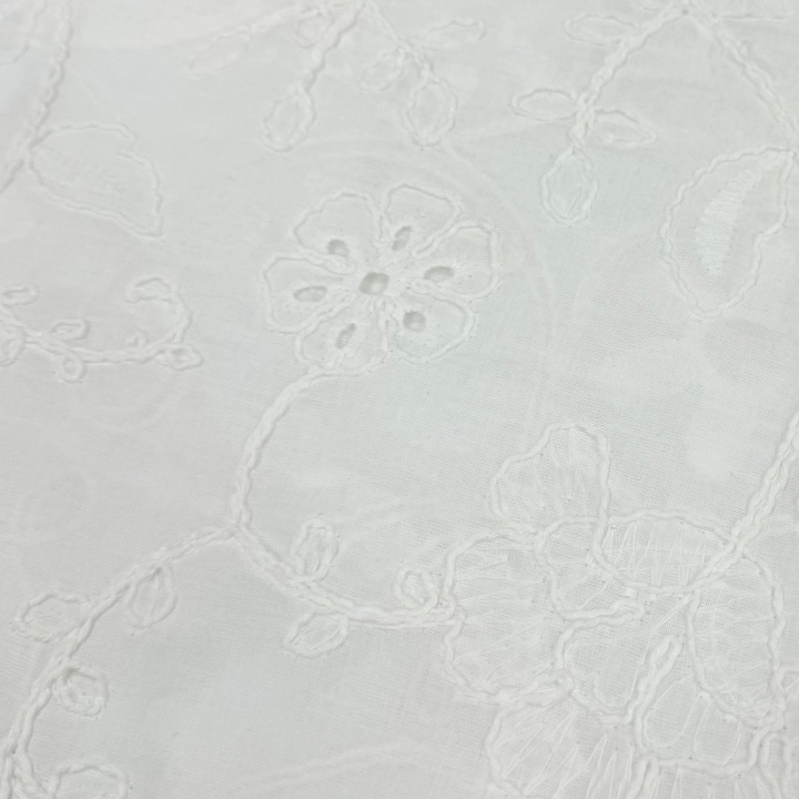 HDX-24037 Rope Embroidery Carded Cotton Fabric Wholesale