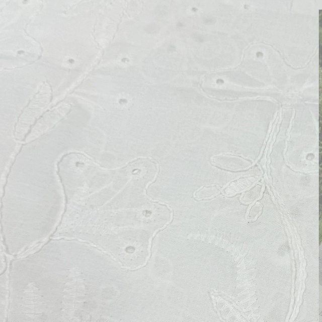 HDX-24043 Rope Embroidery Carded Cotton Fabric Wholesale