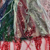 XRD-24032 Tulle with Machine Beads Embroidery Fabric