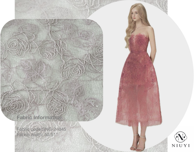 SNG-24045 Wholesale High Quality Embroidery Fabric 2025