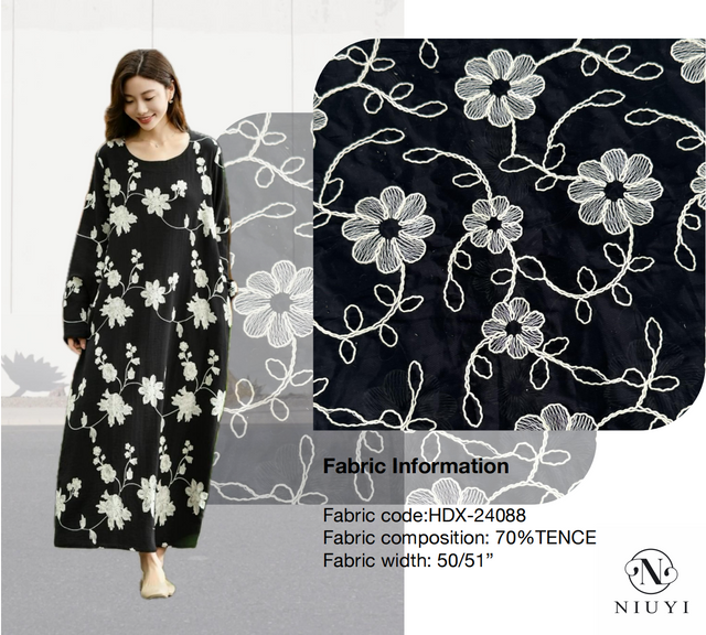 HDX-24088 2024 Popular Embroidery Fabric Wholesale Manufacturer