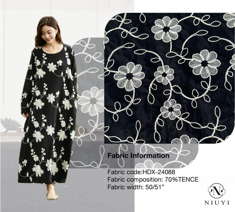 HDX-24088 2024 Popular Embroidery Fabric Wholesale Manufacturer