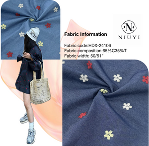 HDX-24106 Embroidery Denim Fabric wholesale