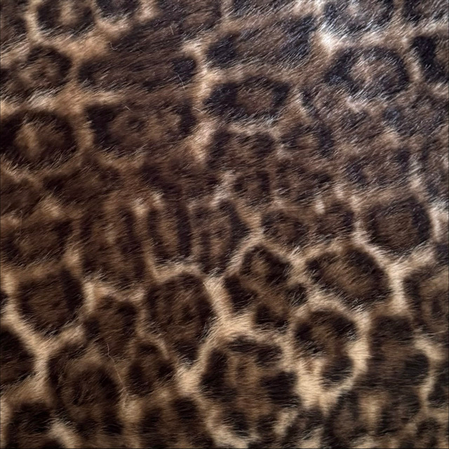 WT-24014 100% Polyester Printed Faux Fur Fabric Leopard Printed Fake Hair Like Rabbit Fur