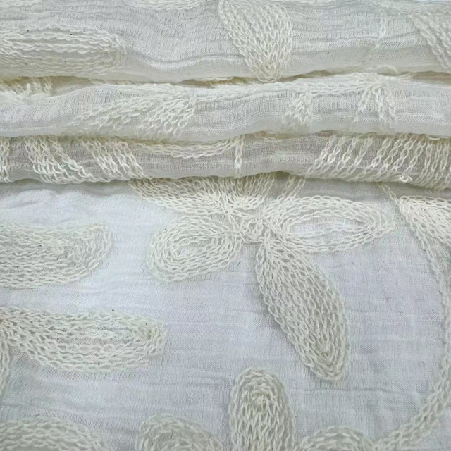 SNG-24026 Machine Chain Embroidery Fabric Wholesale