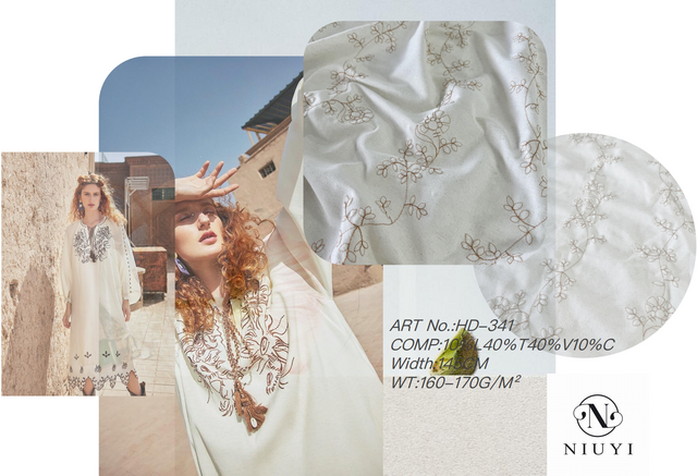 HD-341 Plain Embroidery Fabric Wholesale