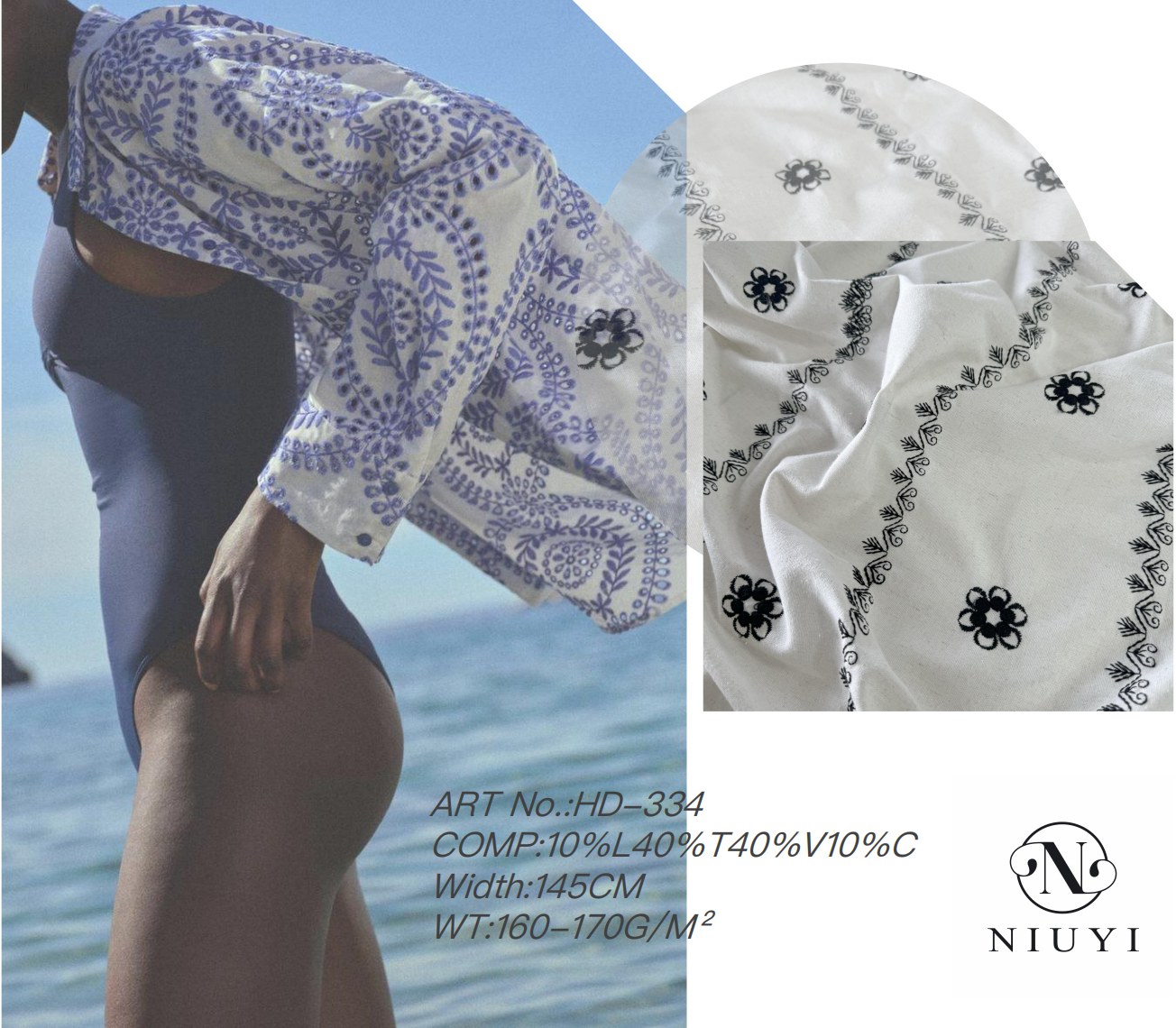 HD-334 Plain Embroidery Fabric Wholesale