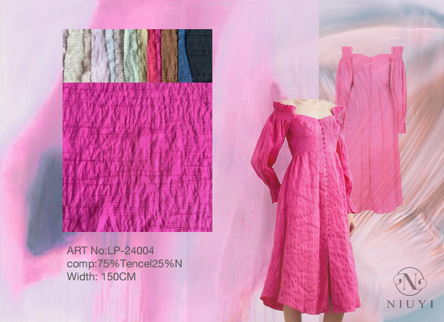 FSP-24004 Dyed Crepe Woven Fabric Wholesale for daisy wear