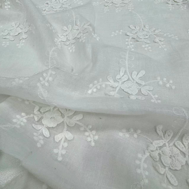 HDX-261 3D Embroidery Cotton fabric