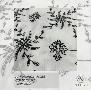 HDX-24058 Chain & Sequins Embroidery Poly Fabric Wholesale