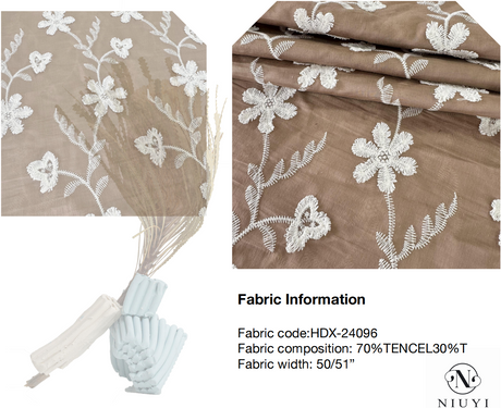 HDX-24096 New design 3D Embroidery Fabric Wholesale Manufacturer