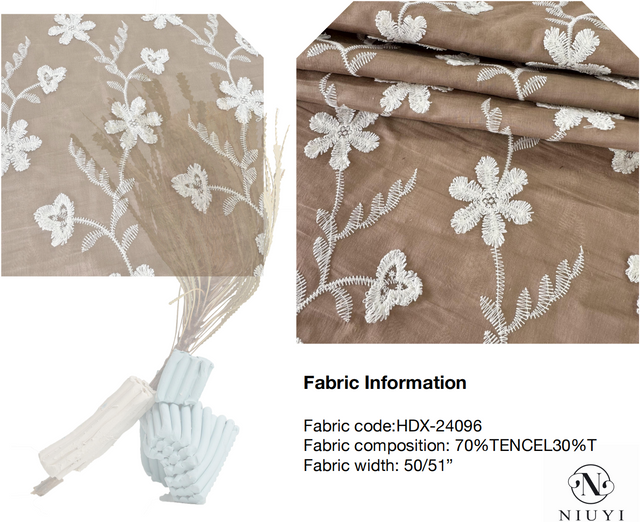 HDX-24096 New design 3D Embroidery Fabric Wholesale Manufacturer
