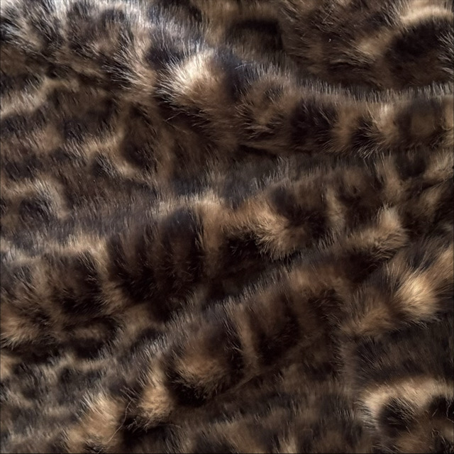 WT-24014 100% Polyester Printed Faux Fur Fabric Leopard Printed Fake Hair Like Rabbit Fur