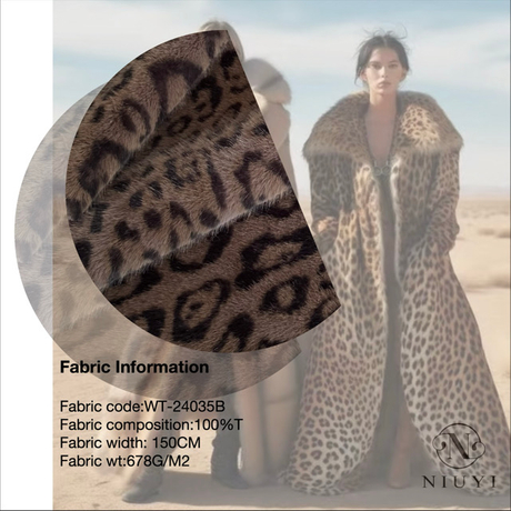 WT-24035B Leopard Faux Fur High Pile Fake Fur for Coat /garment/ Hometextiles